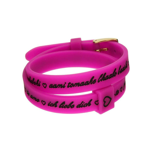 Il MEZZOMETRO Mod. I LOVE YOU GOLD - Bracciale in silicone/silicone bracelet Bracelet